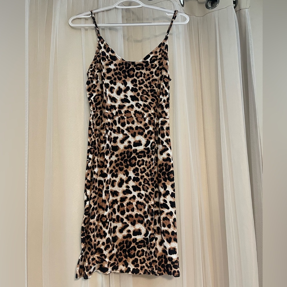 Leopard Print Slip Dress